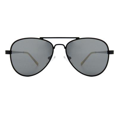 M10963 black aviator metal sunglasses