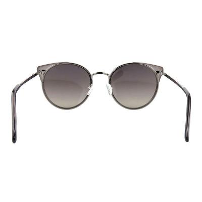 M10972 black round metal sunglasses