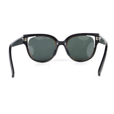 P10694 black with gold trim cat eye pc/tr90 sunglasses
