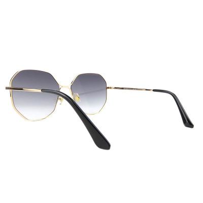 M10974 gold geometric metal sunglasses