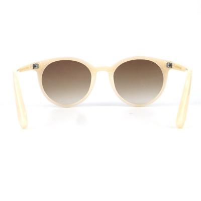 P10702 cream/off-white/ivory round pc/tr90 sunglasses