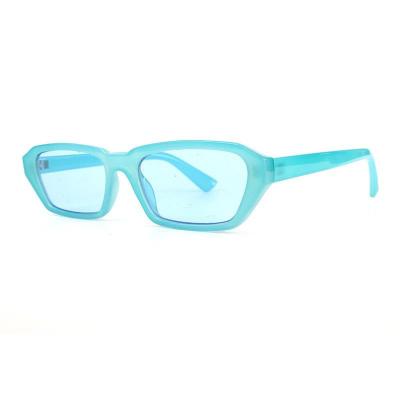 P10707 aqua/teal translucent geometric pc/tr90 sunglasses