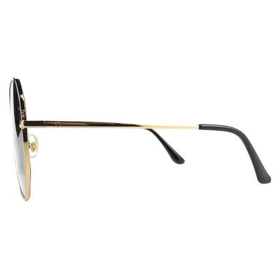 M10974 gold geometric metal sunglasses