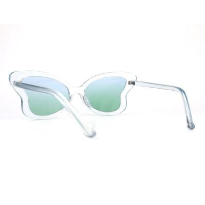 P10709 clear/transparent cat eye pc/tr90 sunglasses