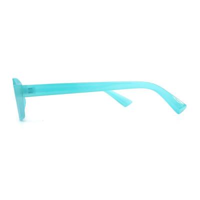 P10707 aqua/teal translucent geometric pc/tr90 sunglasses