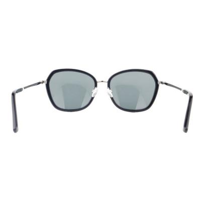 M10959 black geometric metal sunglasses