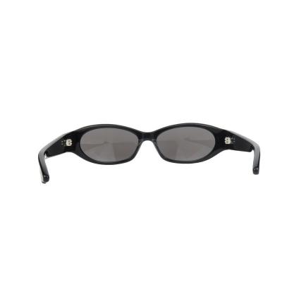 A11094 black oval acetate sunglasses