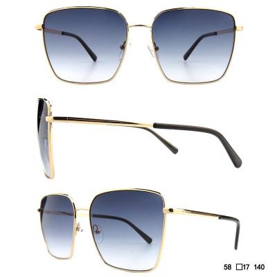 M10964 brown square metal sunglasses