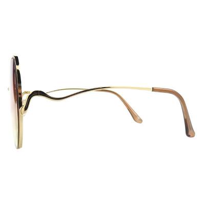 M10973 gold geometric metal sunglasses