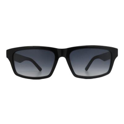 A11082 black square acetate sunglasses