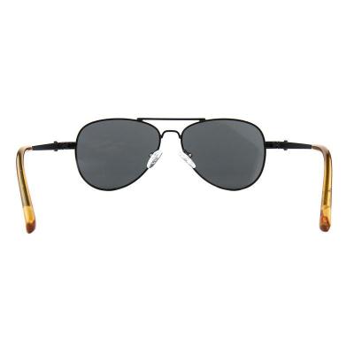 M10963 black aviator metal sunglasses