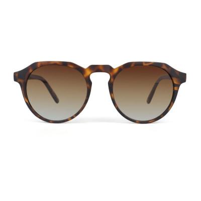 P10693 tortoiseshell round pc/tr90 sunglasses