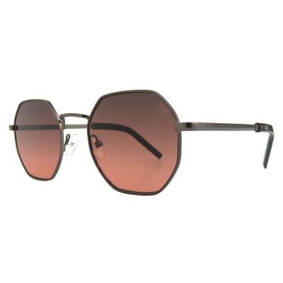 M10962 black geometric metal sunglasses