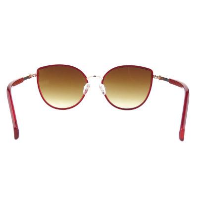 M10970 red cat eye metal sunglasses