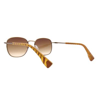 M10966 brown round metal sunglasses