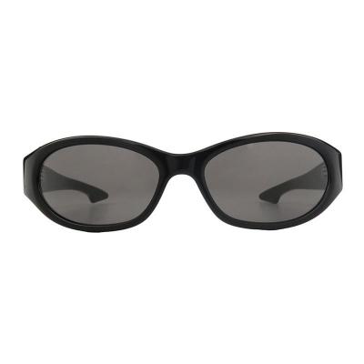 A11094 black oval acetate sunglasses