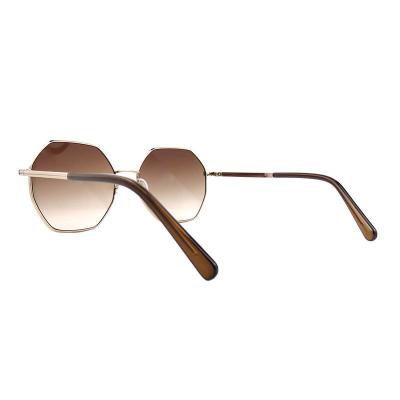 M10965 gold geometric metal sunglasses
