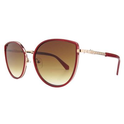 M10970 red cat eye metal sunglasses