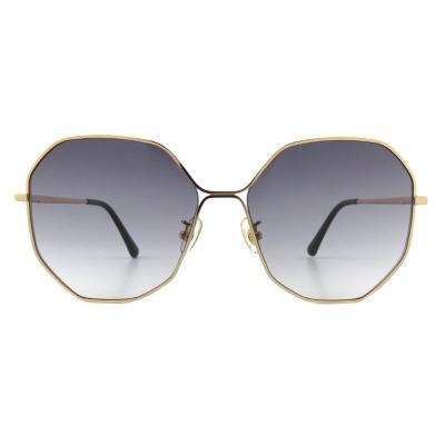 M10974 gold geometric metal sunglasses