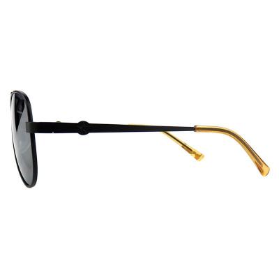 M10963 black aviator metal sunglasses