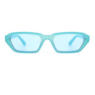 P10707 aqua/teal translucent geometric pc/tr90 sunglasses