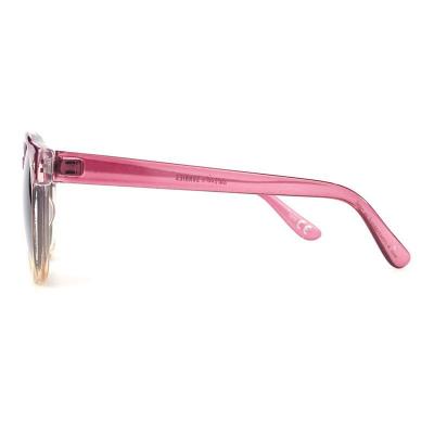 P10705 pink to yellow gradient round pc/tr90 sunglasses