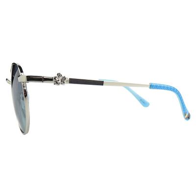 M10961 silver round metal sunglasses