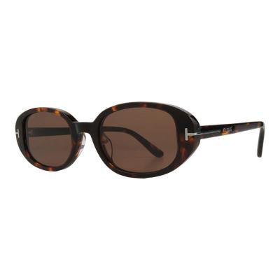 A11086 black oval acetate sunglasses