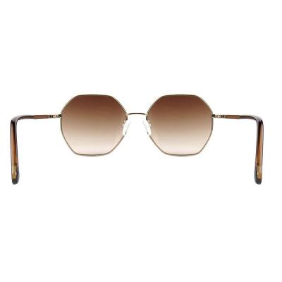 M10965 gold geometric metal sunglasses