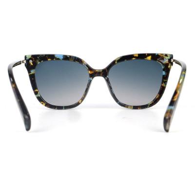 P10711 multi-color tortoiseshell (blue havana) cat eye pc/tr90 sunglasses