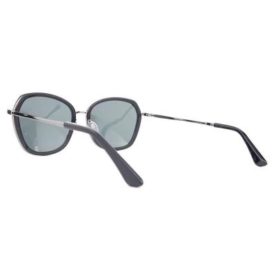 M10959 black geometric metal sunglasses