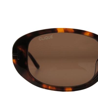 A11086 black oval acetate sunglasses