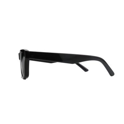 A11082 black square acetate sunglasses
