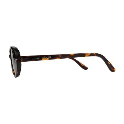 A11086 black oval acetate sunglasses