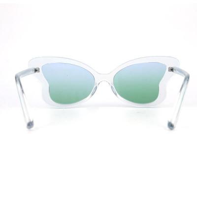 P10709 clear/transparent cat eye pc/tr90 sunglasses