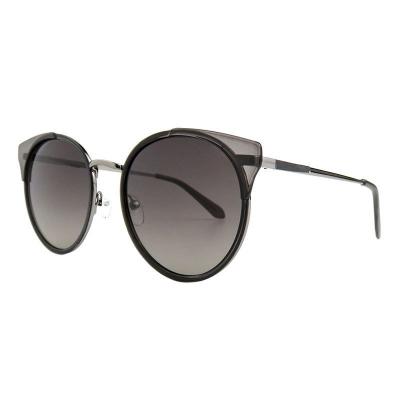M10972 black round metal sunglasses