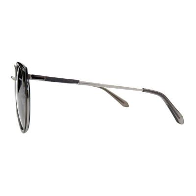 M10972 black round metal sunglasses