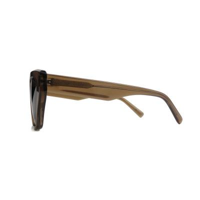 A11081 crystal brown cat eye acetate sunglasses