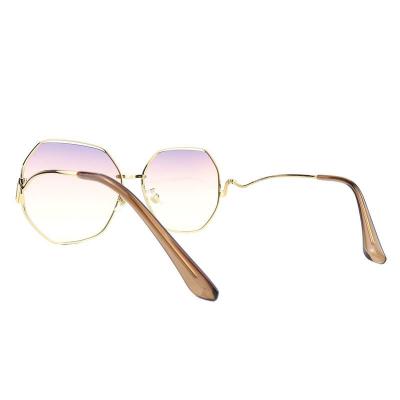M10973 gold geometric metal sunglasses