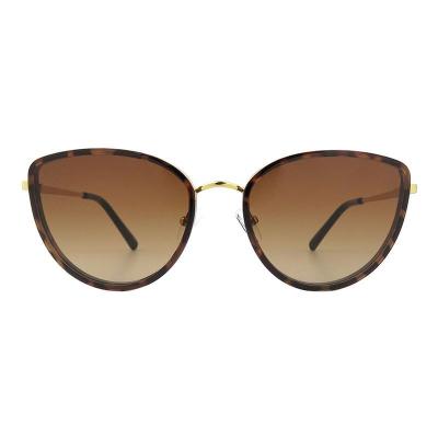 M10969 tortoise cat eye metal sunglasses