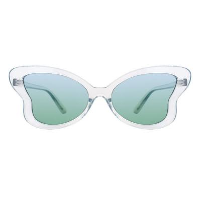 P10709 clear/transparent cat eye pc/tr90 sunglasses