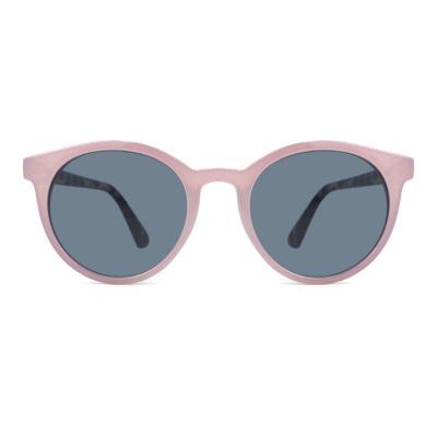 P10706 pastel pink round pc/tr90 sunglasses