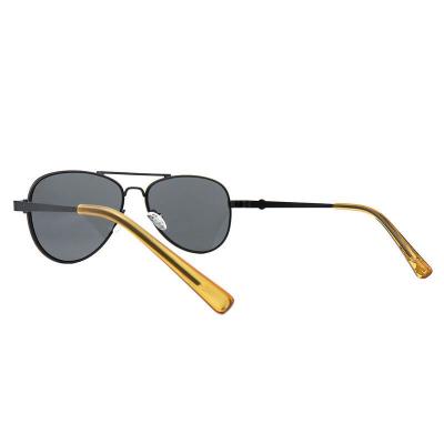 M10963 black aviator metal sunglasses