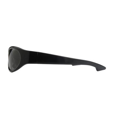 A11094 black oval acetate sunglasses