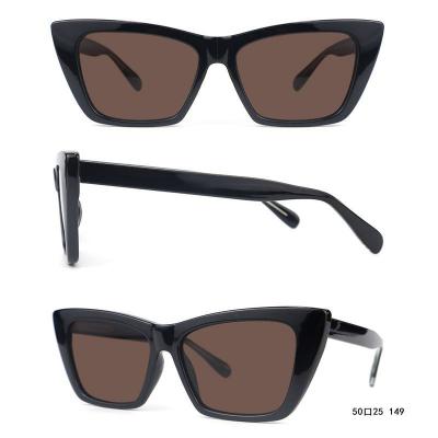 P10708 black cat eye pc/tr90 sunglasses