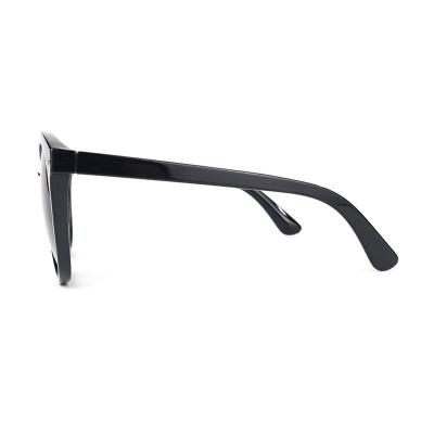 P10695 black round pc/tr90 sunglasses