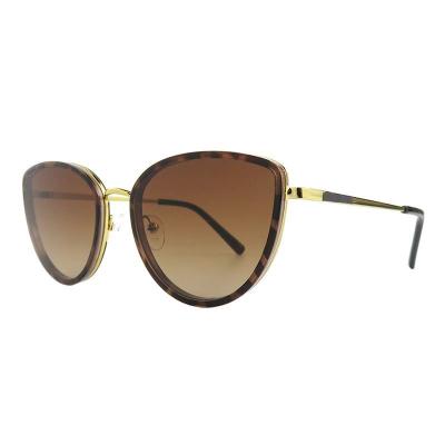 M10969 tortoise cat eye metal sunglasses