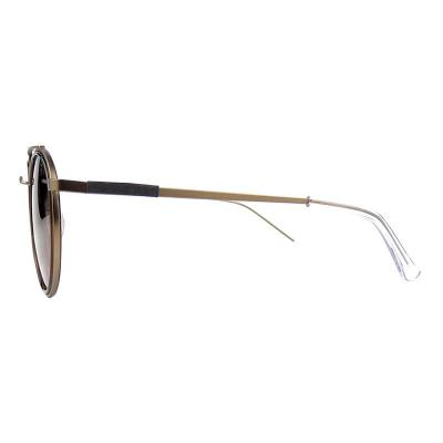 M10967 bronze round metal sunglasses