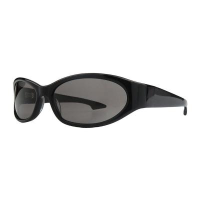 A11094 black oval acetate sunglasses