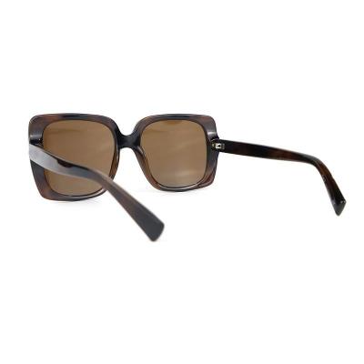 P10696 tortoiseshell / havana brown square pc/tr90 sunglasses
